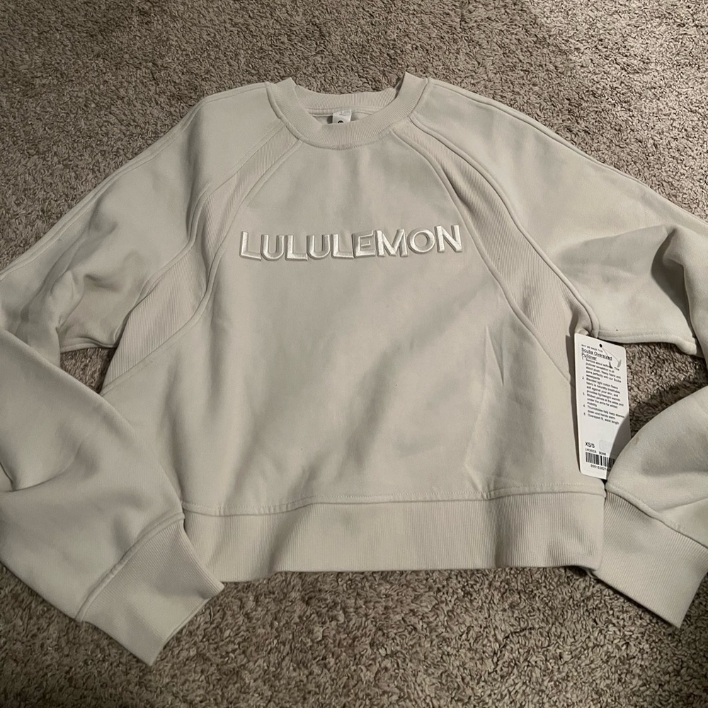 NWT Lululemon crew sweatshirt in bone xs/s